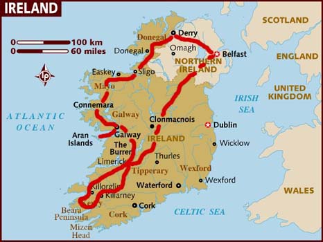 map of Ireland map of Ireland
