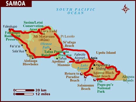 map of samoa map of samoa