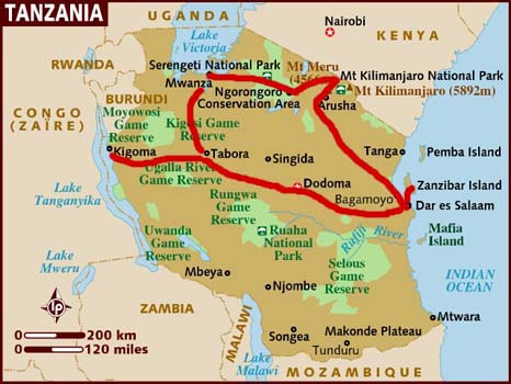 map of tanzania map of tanzania