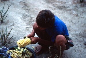 Gili Meno .venditore di ananas