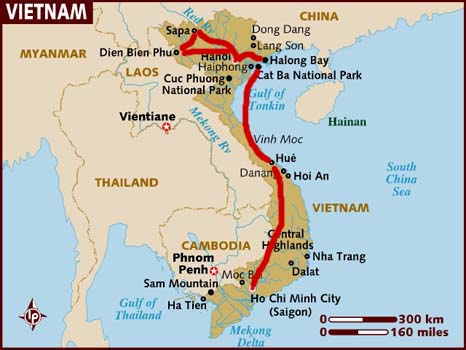 map of vietnam