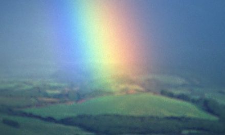 Rainbow in Pico, Azores on a cloudy day