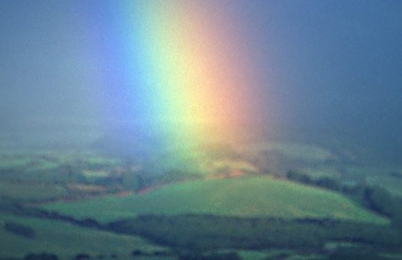 Rainbow in Pico, Azores on a cloudy day